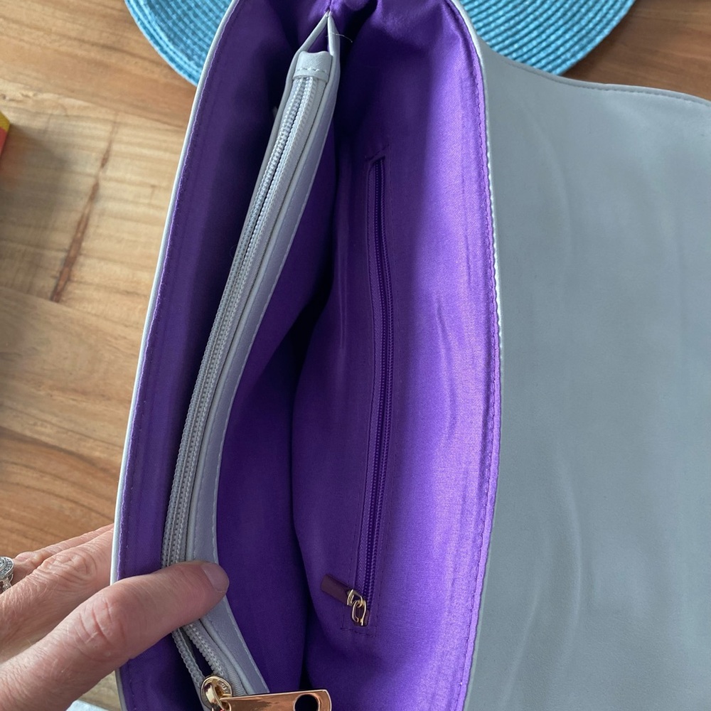 Pixie Mood Gray and Coral Satchel - Picture 6 of 6